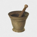 Brass Mortar and Pestle