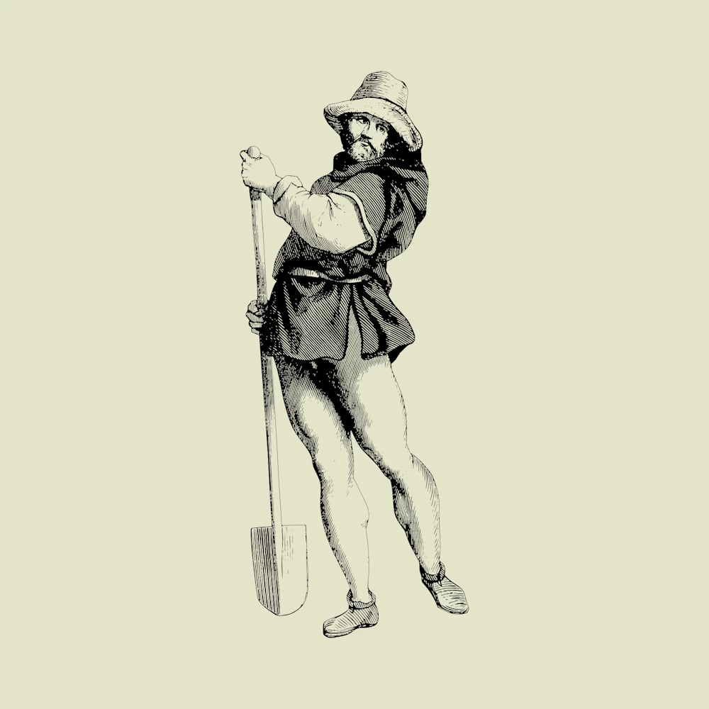 Costume of the Peasants of Florence and all of Tuscany Vector