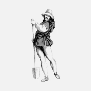 Costume of the Peasants of Florence and all of Tuscany Vector