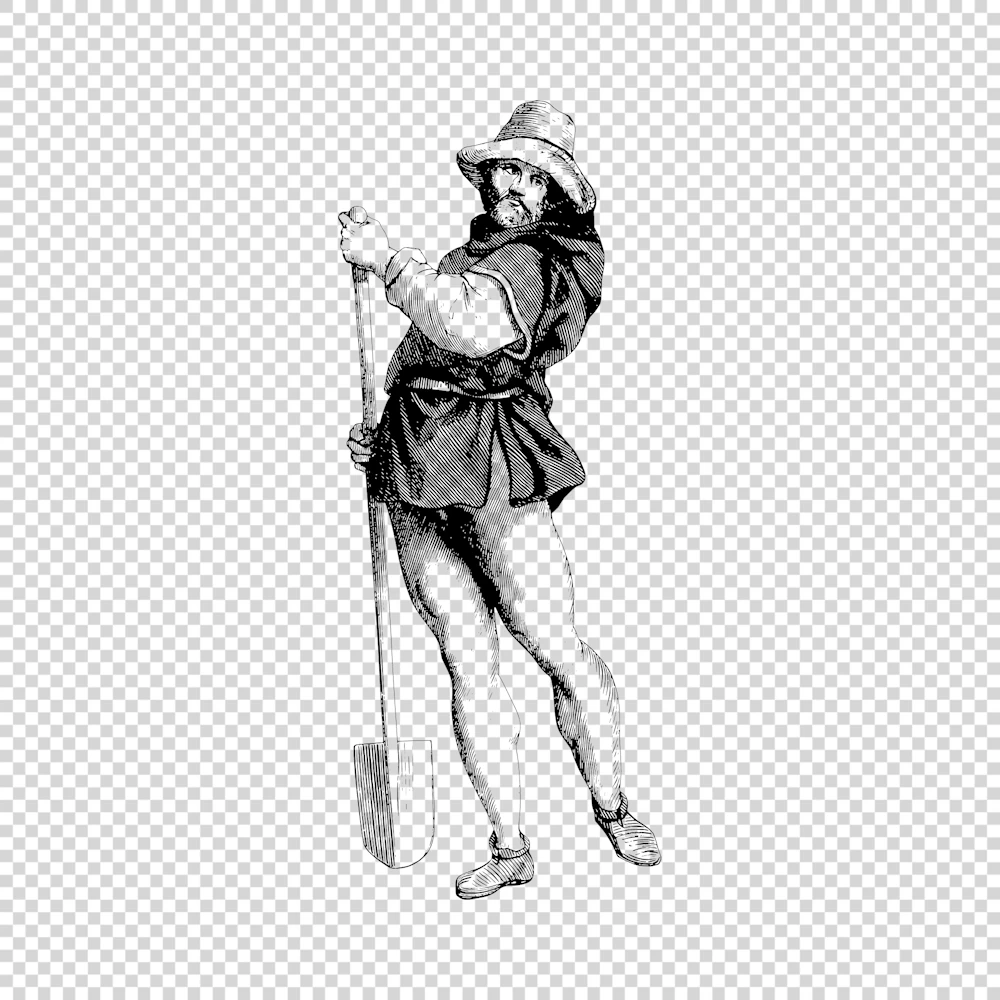 Costume of the Peasants of Florence and all of Tuscany Vector