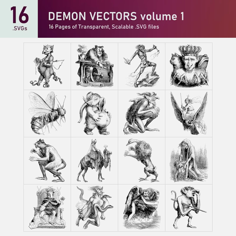 Demon Vectors 1 Collection