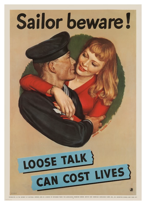 Sailor Beware! Loose Talk Can Cost Lives Poster