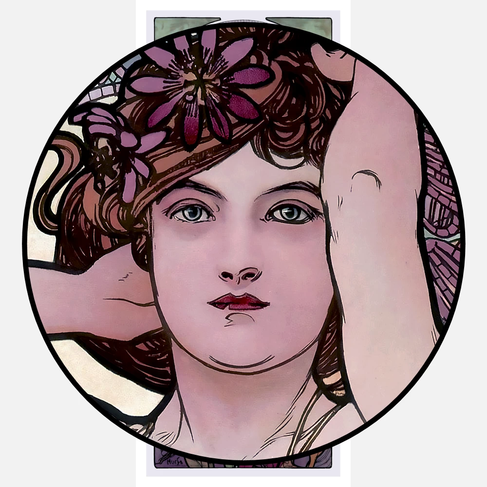 The Precious Stones Amethyst Alphonse Mucha Poster