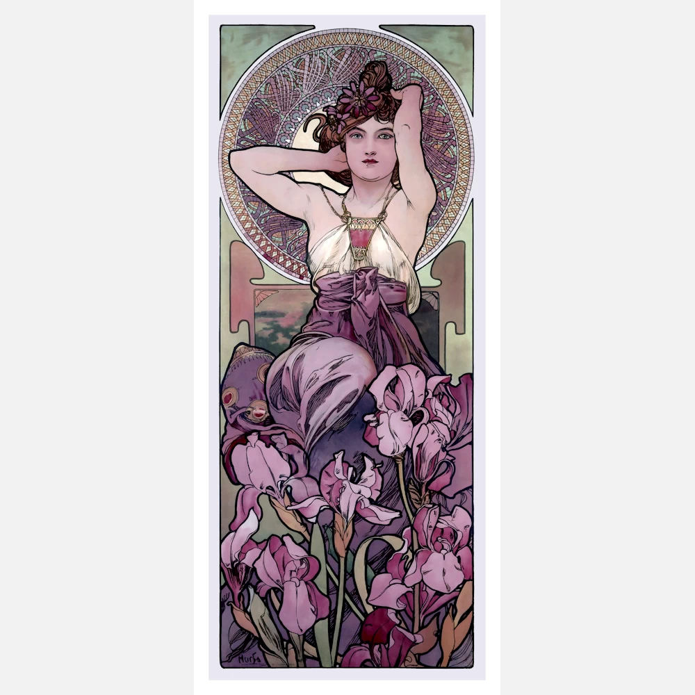 The Precious Stones Amethyst Alphonse Mucha Poster