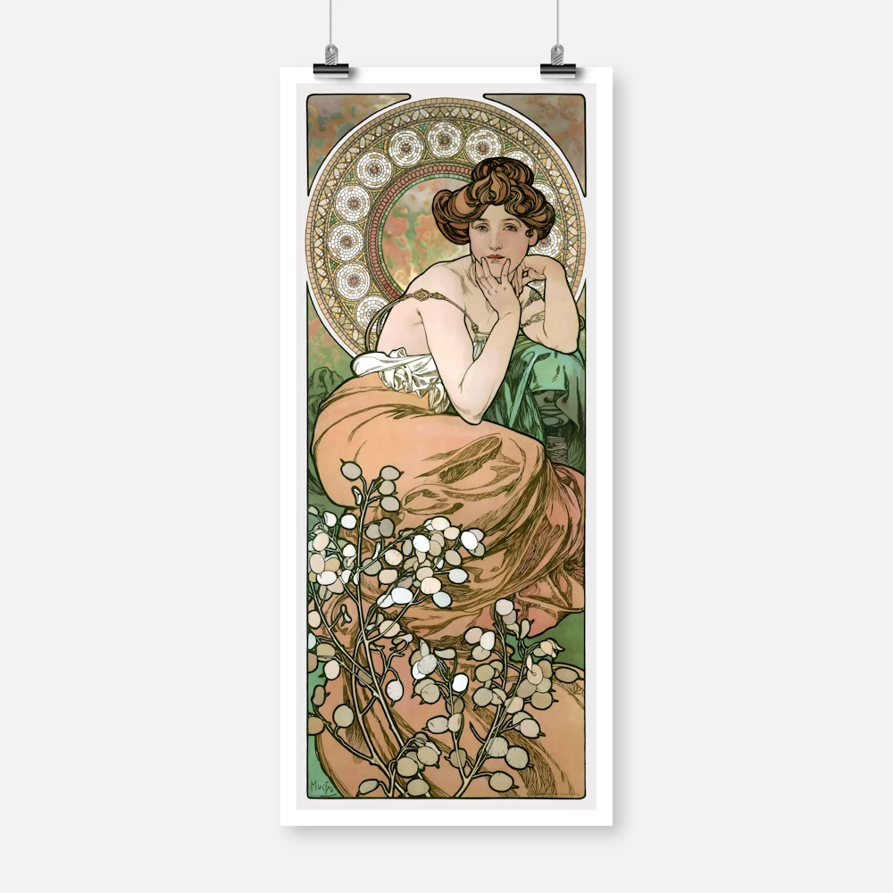 The Precious Stones Topaz Alphonse Mucha Poster