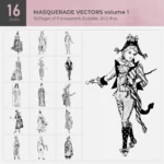 Masquerade & Carnival (volume 1) Vectors Collection