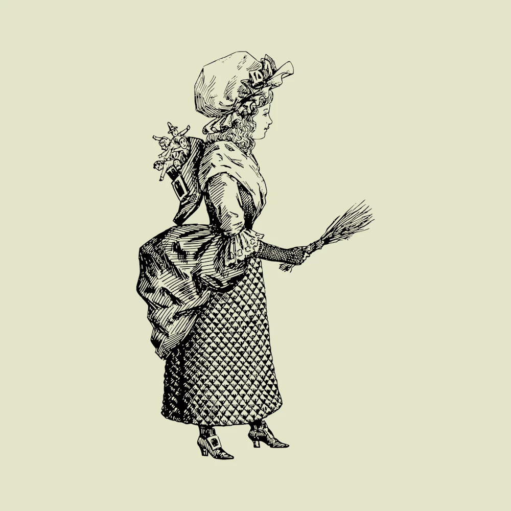 The Old Lady Who Lived in a Shoe Costume Vector