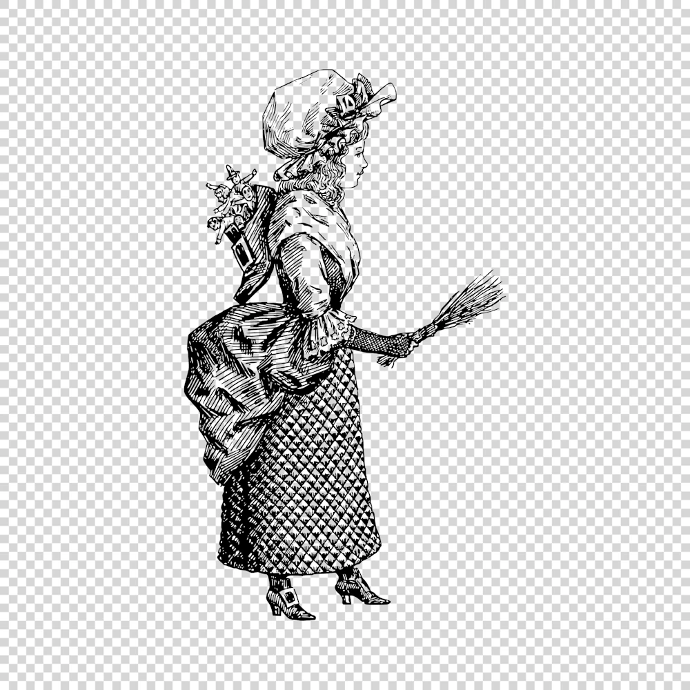 The Old Lady Who Lived in a Shoe Costume Vector