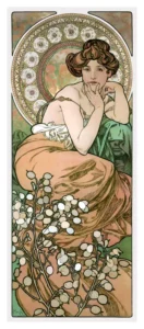 The Precious Stones Topaz Alphonse Mucha Poster