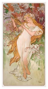 The Seasons Spring Alphonse Mucha Poster