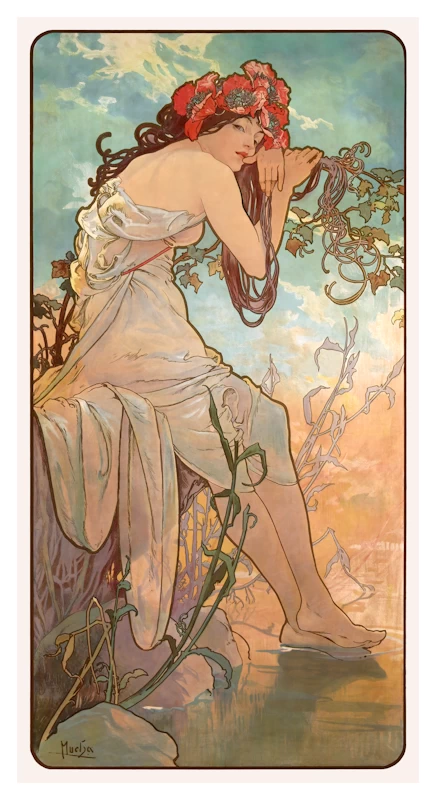 The Seasons Summer Alphonse Mucha Poster