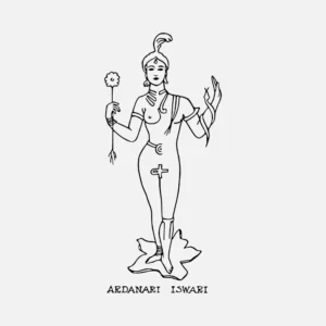 Ardanari Iswari Figure Vector