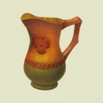 Carved Wooden Pitcher