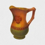Carved Wooden Pitcher