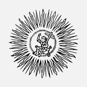 Figure in Sun Symbol Vector