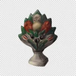 German Chalkware Mantel Stop