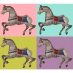 Glossy Carousel Horse
