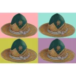 Green and Gold Spanish Southwest Hat