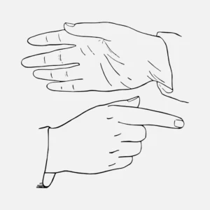 Hands Pointing Hand and Open Hand Vector