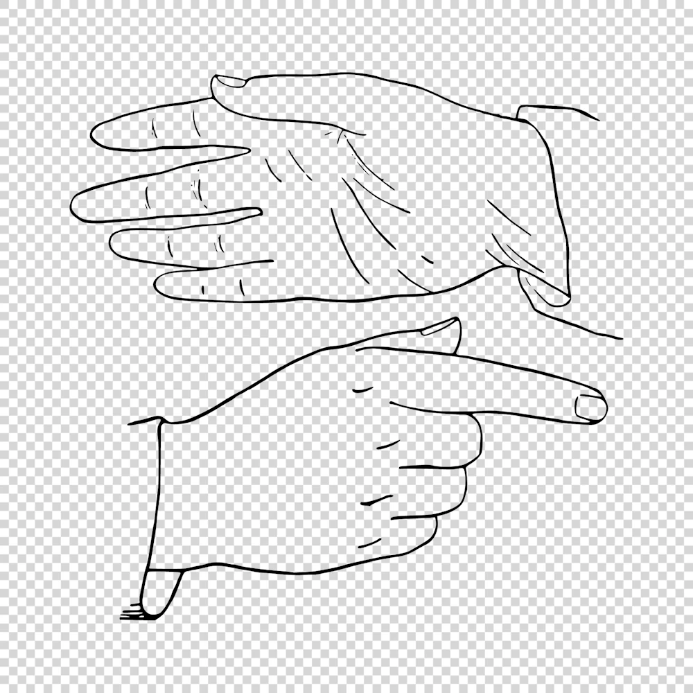 Hands Pointing Hand and Open Hand Vector
