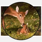 Maternal Love Deer Poster