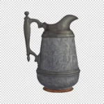 Pewter and Ceramic Pitcher