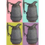 Pewter and Ceramic Pitcher
