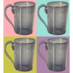 Blue Gray Glass Mug