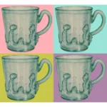 Blue Green Glass Mug