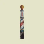 Gold Topped Barbershop Pole