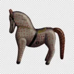 Painted Wood Toy Horse