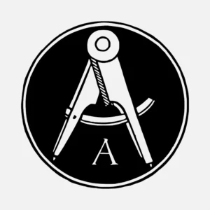 Alphabet 'A' Compass Divider Vector