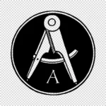 Alphabet 'A' Compass Divider Vector