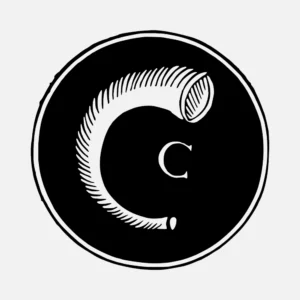 Alphabet 'C' Horn Vector