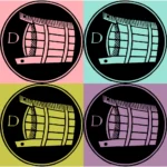 Alphabet 'D' Barrel Vector