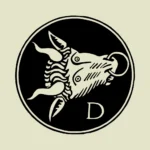 Alphabet 'D' Bull Vector