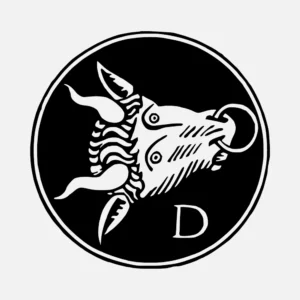Alphabet 'D' Bull Vector