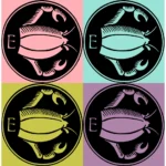 Alphabet 'E' Crab Vector