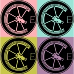 Alphabet 'E' Wheel Vector