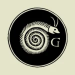 Alphabet 'G' Spiral Creature Vector