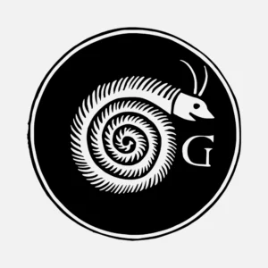 Alphabet 'G' Spiral Creature Vector