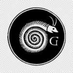 Alphabet 'G' Spiral Creature Vector