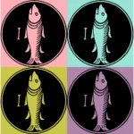 Alphabet 'I' Fish Vector