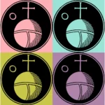 Alphabet 'O' Globus Cruciger Vector
