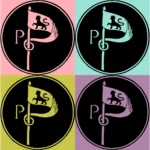Alphabet 'P' Flag Vector