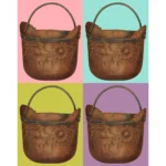 Bucket with Flora Fauna Motif