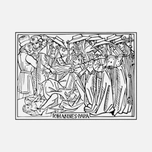 Pope Joan Giving Birth Vector