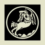 13th Century Centaur Tile Design Vector