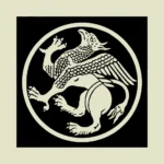 13th Century Griffin Tile Design Vector