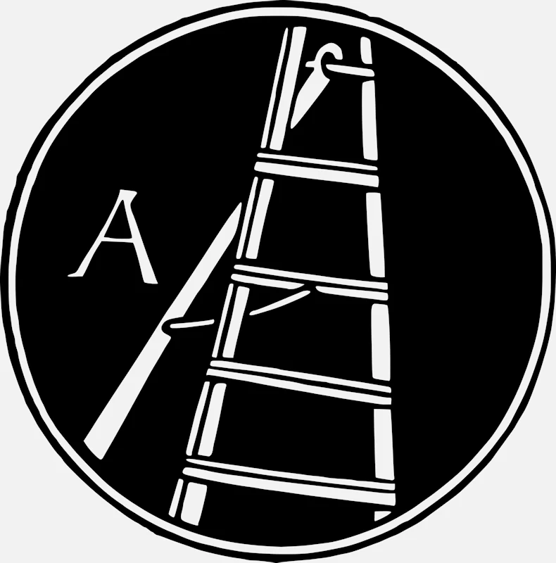 Alphabet 'A' Folding Ladder Design Vector